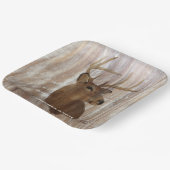 Western Country Deer The Hunt Is Over Wedding  ペーパープレート (傾斜あり)