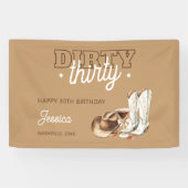Western Country Dirty Thirty 30th Birthday Party 横断幕 (横)