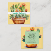 Western Country Succulent Cacti Cactus スクエア名刺 (正面/裏面)