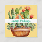 Western Country Succulent Cacti Cactus スクエア名刺 (正面)