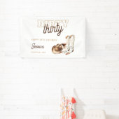 Western Country White Dirty Thirty 30th Birthday 横断幕 (インサイチュ)