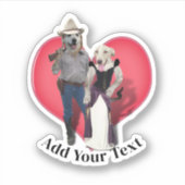 Western Couple Cowboy Dog シール (正面)