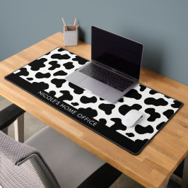 Western Cow Print Southern Office Business Name デスクマット