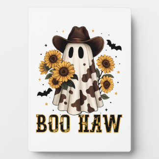 Western Cow Spot Spooky Ghost Boo Haw フォトプラーク