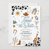 Western Cowboy 2nd Birthday Invitation 招待状 (正面)