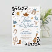 Western Cowboy 2nd Birthday Invitation 招待状 (スタンド正面)