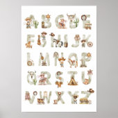 Western Cowboy Alphabet ABC Poster For Kids Room ポスター (正面)