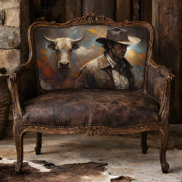 Western Cowboy and Longhorn Art Decoupage 薄葉紙