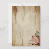 Western Cowboy Baby Shower Cactus Hat Boots 招待状 (裏面)