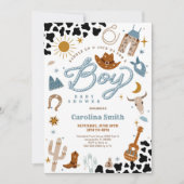 Western Cowboy Baby Shower Invitation 招待状 (正面)