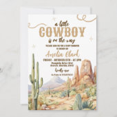 Western Cowboy Baby Shower Invite 招待状 (正面)