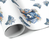 Western Cowboy Bear - Blue Bear with Floral Bandan ラッピングペーパー (ロールコーナー)