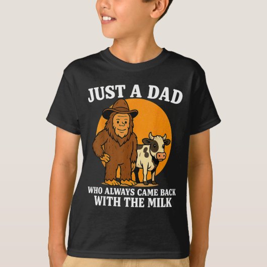 Western Cowboy Bigfoot Just A Dad Who Came Back Wi Tシャツ (正面)