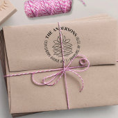 Western Cowboy Boot Stitch Pattern Return Address  セルフインキングスタンプ