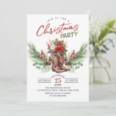 Western Cowboy Boots Christmas Party Invitation 招待状 (スタンド正面)