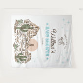 Western Cowboy Boy Baby Shower Backdrop Tapestry タペストリー (正面(横))