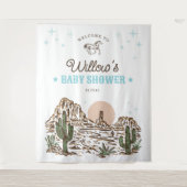Western Cowboy Boy Baby Shower Backdrop Tapestry タペストリー (正面)