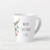 Western Cowboy Bull Ornaments Christmas   カフェラテマグ (右アングル)