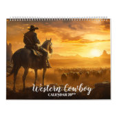 Western Cowboy Calendar カレンダー (カバー)