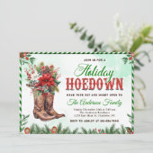 Western Cowboy Christmas Hoedown Party 招待状 (スタンド正面)
