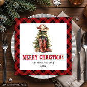 Western Cowboy Country Christmas Paper Napkins