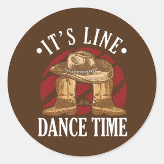 Western Cowboy Cowboy Boots Dance Shoes It's Line ラウンドシール