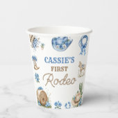 Western Cowboy First Rodeo Birthday Party 紙コップ (裏面)