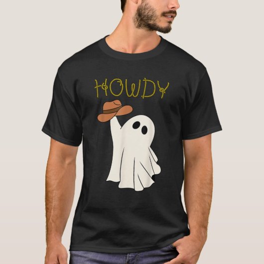 Western Cowboy Ghost Howdy Cute Country Halloween Tシャツ (正面)