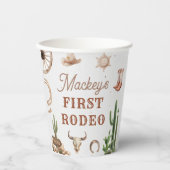Western Cowboy Rodeo Birthday 紙コップ (正面)