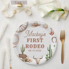 Western Cowboy Rodeo Birthday Paper Plate ペーパープレート