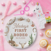 Western Cowboy Rodeo Birthday Paper Plate ペーパープレート (パーティー)