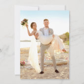 Western Cowboy Rope Photo Wedding Thank You Card 招待状 (裏面)