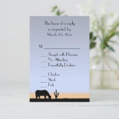 Western Cowboy RSVP(メニュー選択付き) 出欠カード (スタンド正面)