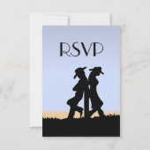 Western Cowboy RSVP(メニュー選択付き) 出欠カード (裏面)