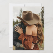 Western Cowboy Rustic Wedding  招待状 (裏面)