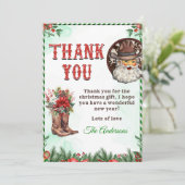 Western Cowboy Santa Christmas Party サンキューカード (スタンド正面)