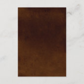 Western Cowboy Vintage Botanical Wedding Details エンクロージャーカード (裏面)