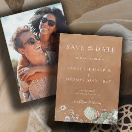 Western Cowboy Vintage Southwest Photo Wedding セーブザデート