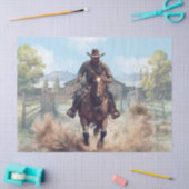 Western Cowboy Watercolor 薄葉紙 (クラフト)