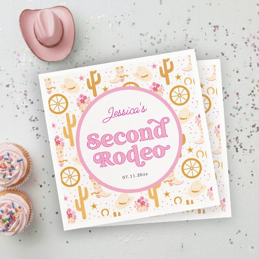 Western Cowgirl 2nd Rodeo Birthday Party スタンダードカクテルナプキン