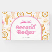 Western Cowgirl 2nd Rodeo Birthday Party 横断幕 (横)