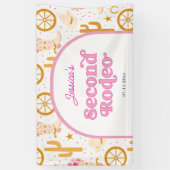 Western Cowgirl 2nd Rodeo Birthday Party 横断幕 (縦)