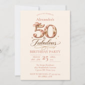 Western Cowgirl 50 & Fabulous Birthday 招待状 (正面)