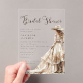Western Cowgirl and Lace Bridal Shower  Invitation アクリル招待状 (インサイチュ (ポータブル))