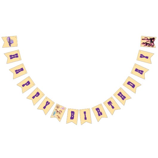 Western Cowgirl Birthday バンティングフラッグ (全)