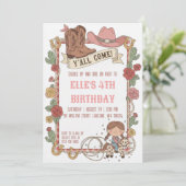 western cowgirl birthday invitations 招待状 (スタンド正面)