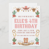 western cowgirl birthday invitations 招待状 (正面/裏面)