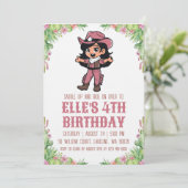 western cowgirl birthday invitations 招待状 (スタンド正面)