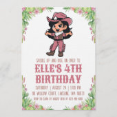 western cowgirl birthday invitations 招待状 (正面)