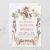 western cowgirl birthday invitations 招待状 (正面/裏面)